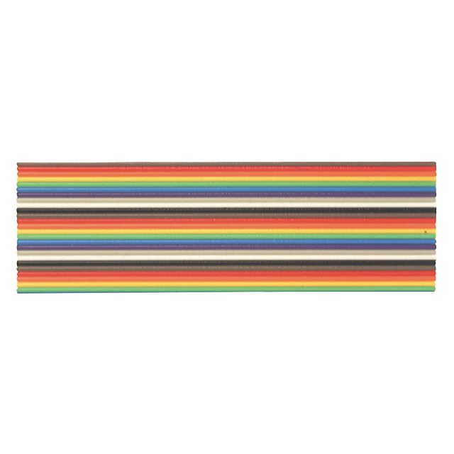 25 Ways flat ribbon cable color coded, 31.75mm width 28AWG 100ft