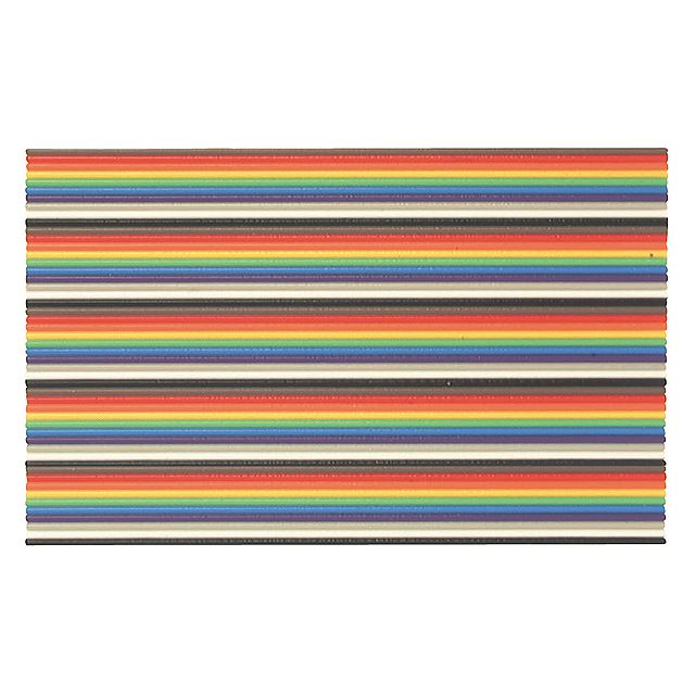 50 Ways flat ribbon cable color coded, 63.5mm width 28AWG 100ft